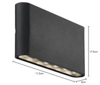 Wandlamp buiten up en downlighter gevelverlichting &apos;Kinver&apos; Nordlux buitenlamp zwart modern - thumbnail