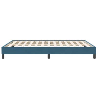 Bedframe zonder matras 140x210 cm fluweel donkerblauw