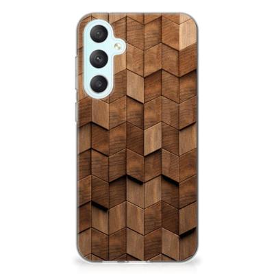 Bumper Hoesje voor Samsung Galaxy S23 FE Wooden Cubes Bumper Hoesje voor Samsung Galaxy S23 FE Wooden Cubes