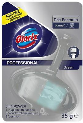 Toiletblok glorix ocean fresh met houder Toiletblok glorix ocean fresh met houder