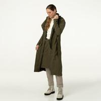 AGU Trench Coat Long Regenjas Urban Outdoor Dames - Groen - S - Waterdicht - thumbnail
