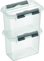 Sunware Q-line box 0,8 liter transp/metaal - thumbnail