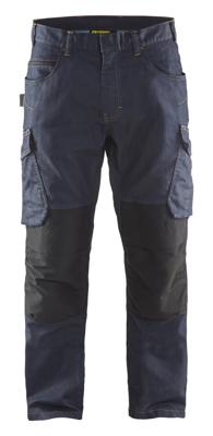 Blåkläder Service werkbroek denim 14971141 | Marineblauw/Zwart | Maat 50 - 7330509554784