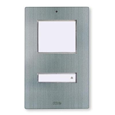 m-e modern-electronics KT 1-EG Belknop Met adresveld, Met naambord 1-voudig RVS 12 V/1 A