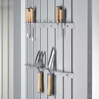 Biohort Panorama Gr. P3 metalen tuinhuis met standaard deur 237x238 cm donkergrijs metallic- Zadeldak- Staal- Biohort - thumbnail