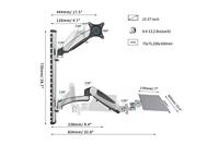 Digitus DA-90354 Monitor-wandbeugel 1-voudig 38,1 cm (15) - 68,6 cm (27) Zwart, Zilver In hoogte verstelbaar, Toetsenbordhouder, Kantelbaar, Zwenkbaar, - thumbnail