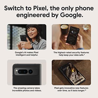 Google Pixel Fold 5G (Obsidian) 512GB + 12GB RAM Factory Unlocked - Dual SIM (Nano-SIM + eSIM) - Faltbares Display Android Smartphone