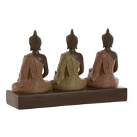 Kaarshouder Home ESPRIT Bruin Oranje Koraal Limoen Hars 28 x 8,5 x 17 cm - thumbnail