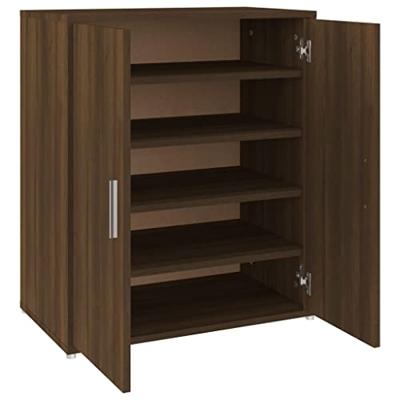 VidaXL Schoenenkast 60x35x70 cm bewerkt hout bruin eikenkleur