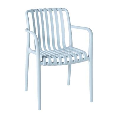 Tuinstoel Lea met armleuning - blauw - 80.5x58x55 cm