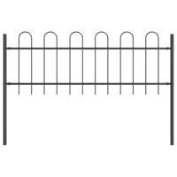 Tuinhek 9 pcs Grijs 15,3 x 0,6 m Poedercoating staal - thumbnail
