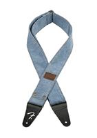 Fender x Wrangler® Riveted Denim Strap Light Indigo gitaarband - thumbnail