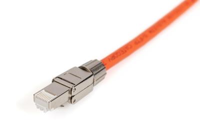 Digitus DN-93634 CAT 6A-veldstekker, RJ45, afgeschermd, AWG 22-27, montageaansluiting zonder gereedschap DN-93634 Stekker, recht Aantal polen (sensoren) 8P8C