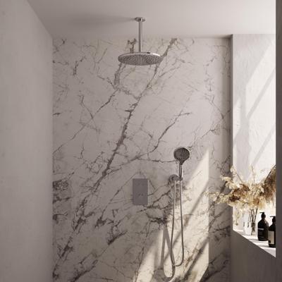 Chrome Carving thermostatische inbouw regendouche SET 36 met 30 cm douchekop