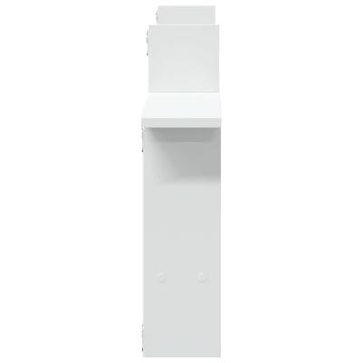 Wandschappen 2 st 50x12x50 cm bewerkt hout wit