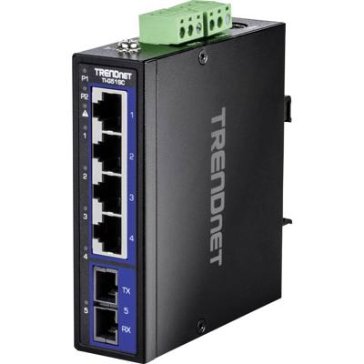 TRENDnet TI-G51SC 5-poorts Gigabit Switch Industriële DIN-rail met MM SC-poort