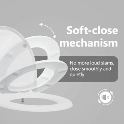 VidaXL Toiletzitting wit 47 x 37 x 4 cm duroplast