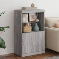 Dressoir met LED-verlichting 60,5x37x100 cm grijs sonoma eiken - thumbnail