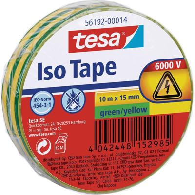 tesa 56192-00014-22 Isolatietape Groen, Geel (l x b) 10 m x 15 mm 1 stuk(s) tesa 56192-00014-22 Isolatietape Groen, Geel (l x b) 10 m x 15 mm 1 stuk(s)