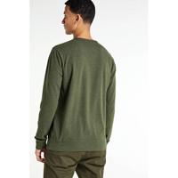 BOSS Casual gemêleerde sweater olijfgroen - thumbnail