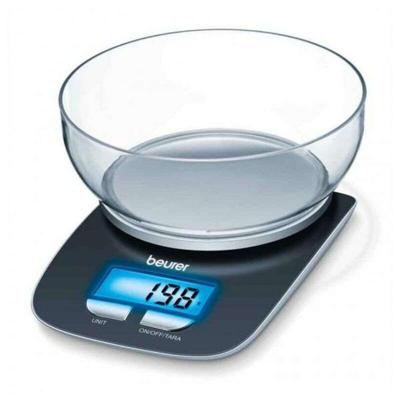 Beurer KS25 Keukenweegschaal Digitaal Met schaalverdeling Weegbereik (max.)=3 kg Zwart 220 x 150 x 50