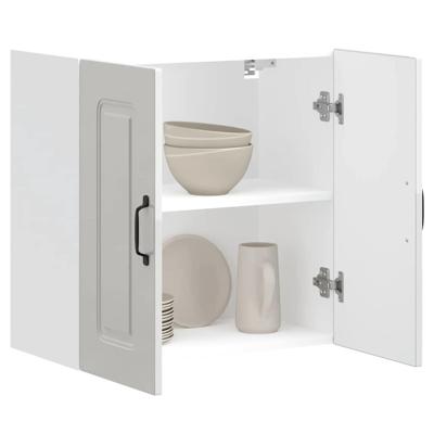 Keukenwandkast Kalmar bewerkt hout hoogglans wit Keukenwandkast Kalmar bewerkt hout hoogglans wit