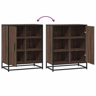 Dressoir 62x35x76 cm bewerkt hout bruin eikenkleur