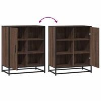 Dressoir 62x35x76 cm bewerkt hout bruin eikenkleur - thumbnail
