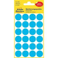 Etiket Avery Zweckform 3005 rond 18mm blauw 96 etiketten | 10 stuks - thumbnail