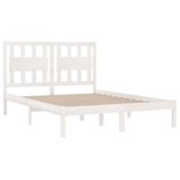 Bedframe massief grenenhout wit 150x200 cm - thumbnail