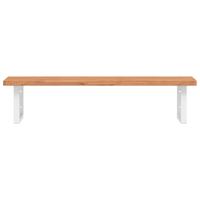 Badkamer wandschap staal en massief beukenhout - thumbnail