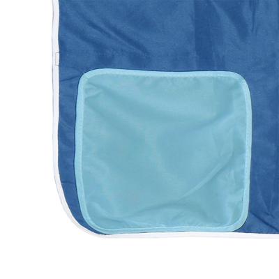 Kinderhoogslaper met gordijnen 80x200 cm grenenhout blauw - thumbnail