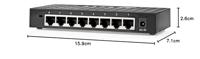Nedis NSWH8P110BK Netwerk-switch Bekabelde Snelheid: Gigabit Aantal Ethernetpoorten: 8 - thumbnail