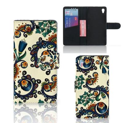 Wallet Case Sony Xperia Z3 Barok Flower Wallet Case Sony Xperia Z3 Barok Flower