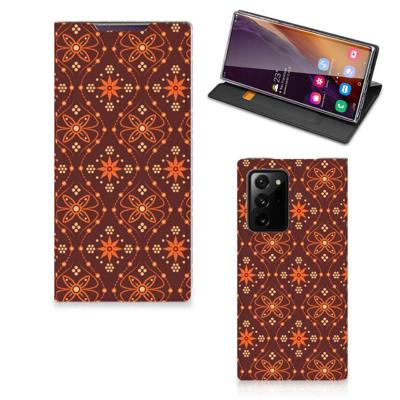 Samsung Galaxy Note 20 Ultra | Hoesje met Magneet | Batik Brown