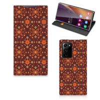 Samsung Galaxy Note 20 Ultra | Hoesje met Magneet | Batik Brown - thumbnail