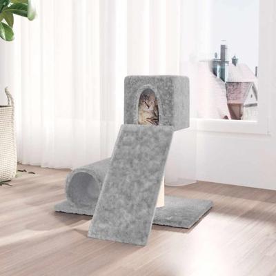 VidaXL Kattenmeubel met sisal krabpalen 59 cm lichtgrijs VidaXL Kattenmeubel met sisal krabpalen 59 cm lichtgrijs