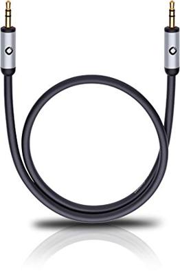 Jackplug Audio Aansluitkabel [1x Jackplug male 3,5 mm - 1x Jackplug male 3,5 mm] 1.50 m Zwart Vergulde steekcontacten Oehlbach i-Connect J-35