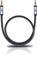 Jackplug Audio Aansluitkabel [1x Jackplug male 3,5 mm - 1x Jackplug male 3,5 mm] 1.50 m Zwart Vergulde steekcontacten Oehlbach i-Connect J-35 - thumbnail