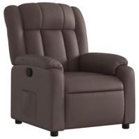 Fauteuil verstelbaar kunstleer bruin - thumbnail