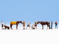 NOCH 15634 H0 Aan het werk in de stal figuren Geverfd, Staand - thumbnail
