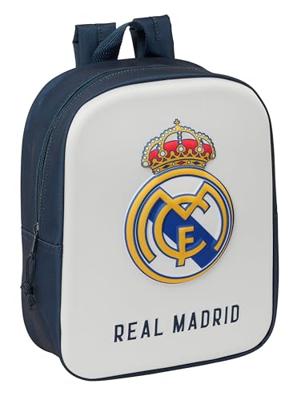 Kinderrugzak Real Madrid C.F. Wit Marineblauw 22 x 27 x 10 cm Kinderrugzak Real Madrid C.F. Wit Marineblauw 22 x 27 x 10 cm