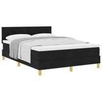 Boxspringbed met matras met matras Zwart 140 x 200 cm Stof - thumbnail