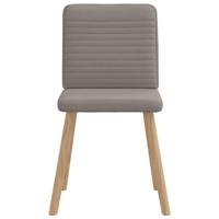 Eetkamerstoelen 6 st stof taupe - thumbnail