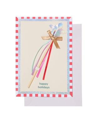 HEMA Kerstkaarten met stafje 12.5x20.5cm - 5 stuks