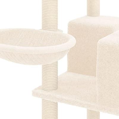 VidaXL Kattenmeubel met sisal krabpalen 167 cm crèmekleurig - thumbnail