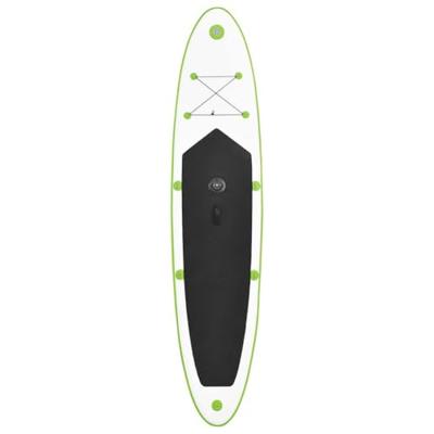 Stand Up Paddleboard opblaasbaar met zeilset groen en wit - thumbnail