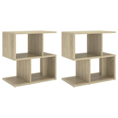 Nachtkastjes 2 st 50x30x51,5 cm spaanplaat sonoma eikenkleurig