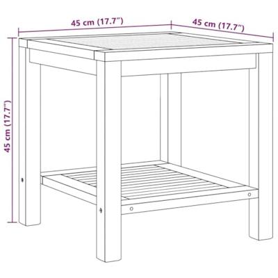 Salontafel Bruin 45 x 45 x 45 cm Massief teakhout