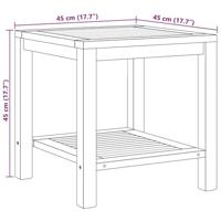 Salontafel Bruin 45 x 45 x 45 cm Massief teakhout - thumbnail